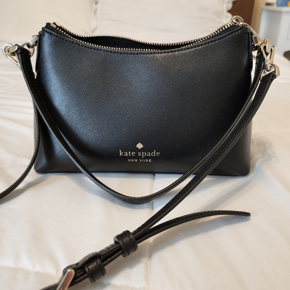 Kate Spade Sadie Small Black Saffiano Leather Shoulder Bag